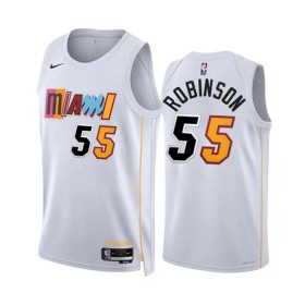 Dres Miami Heat Duncan Robinson 55 Nike 2022-23 City Edition Bijela Swingman